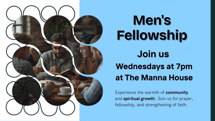 Men Fellowshipping together over coffee and a bible